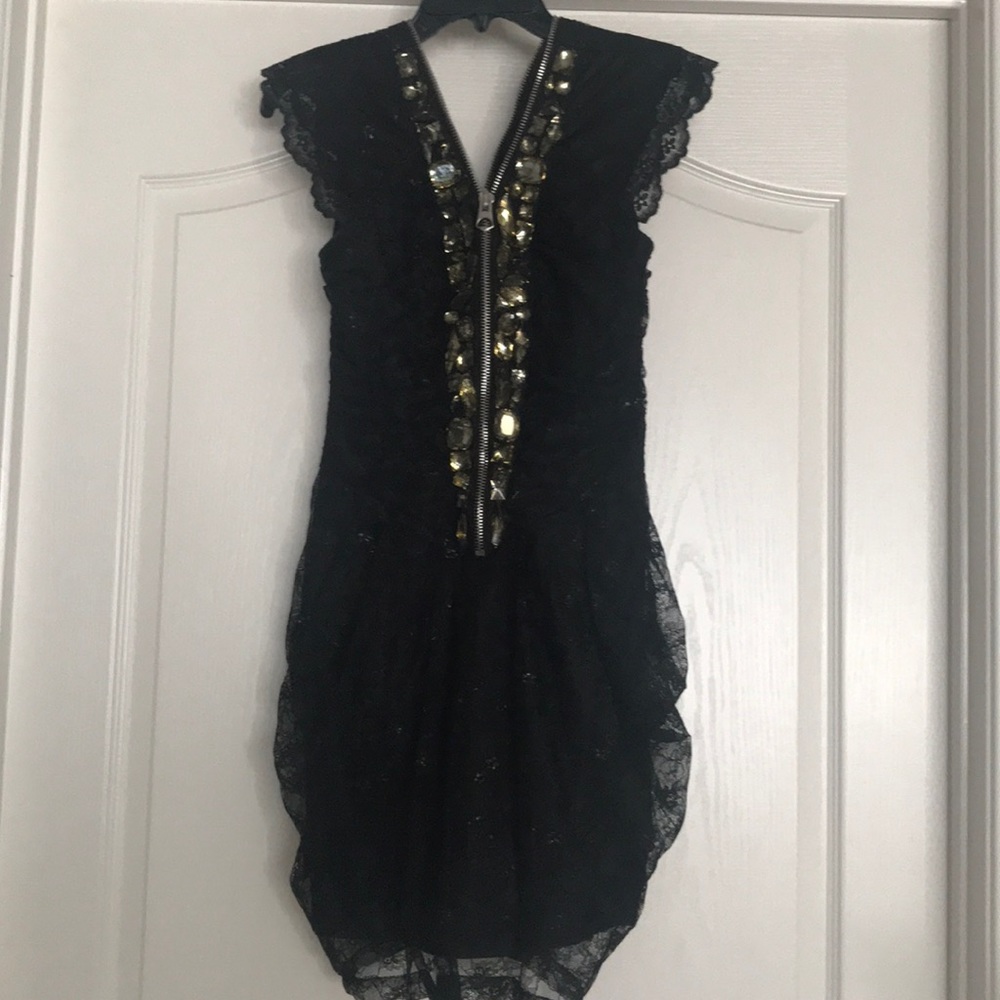 Bebe 80’s lace dress small